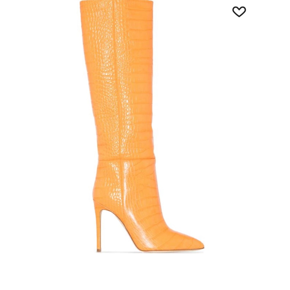 Croco Papaya Stiletto Boot